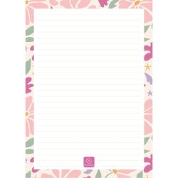Bloc notes Paloma Fleurs 15 x 21 cm