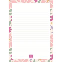Bloc notes Paloma Fleurs 15 x 21 cm